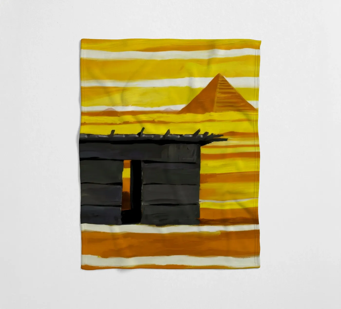 Sunlit Adobe Window fleece blanket by Silk Palette