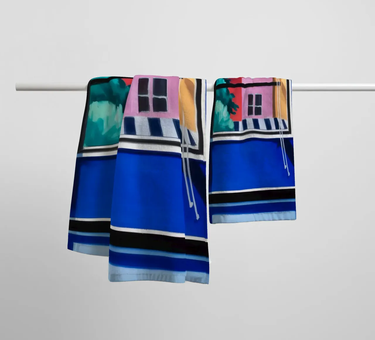 Fenêtre Vue sur la ville serviette de bain de Silk Palette