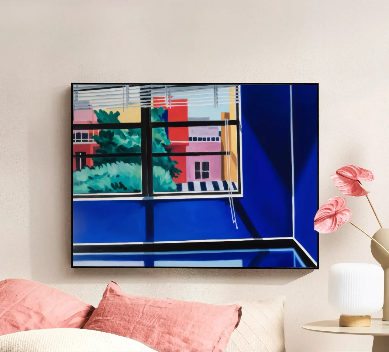 Window View Cityscape acryl van Silk Palette