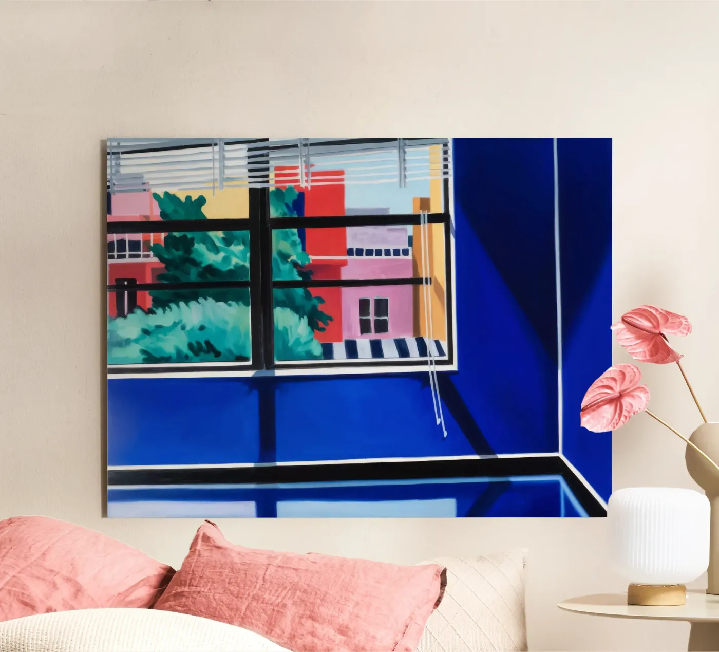 Window View Cityscape alluminio dibond da Silk Palette