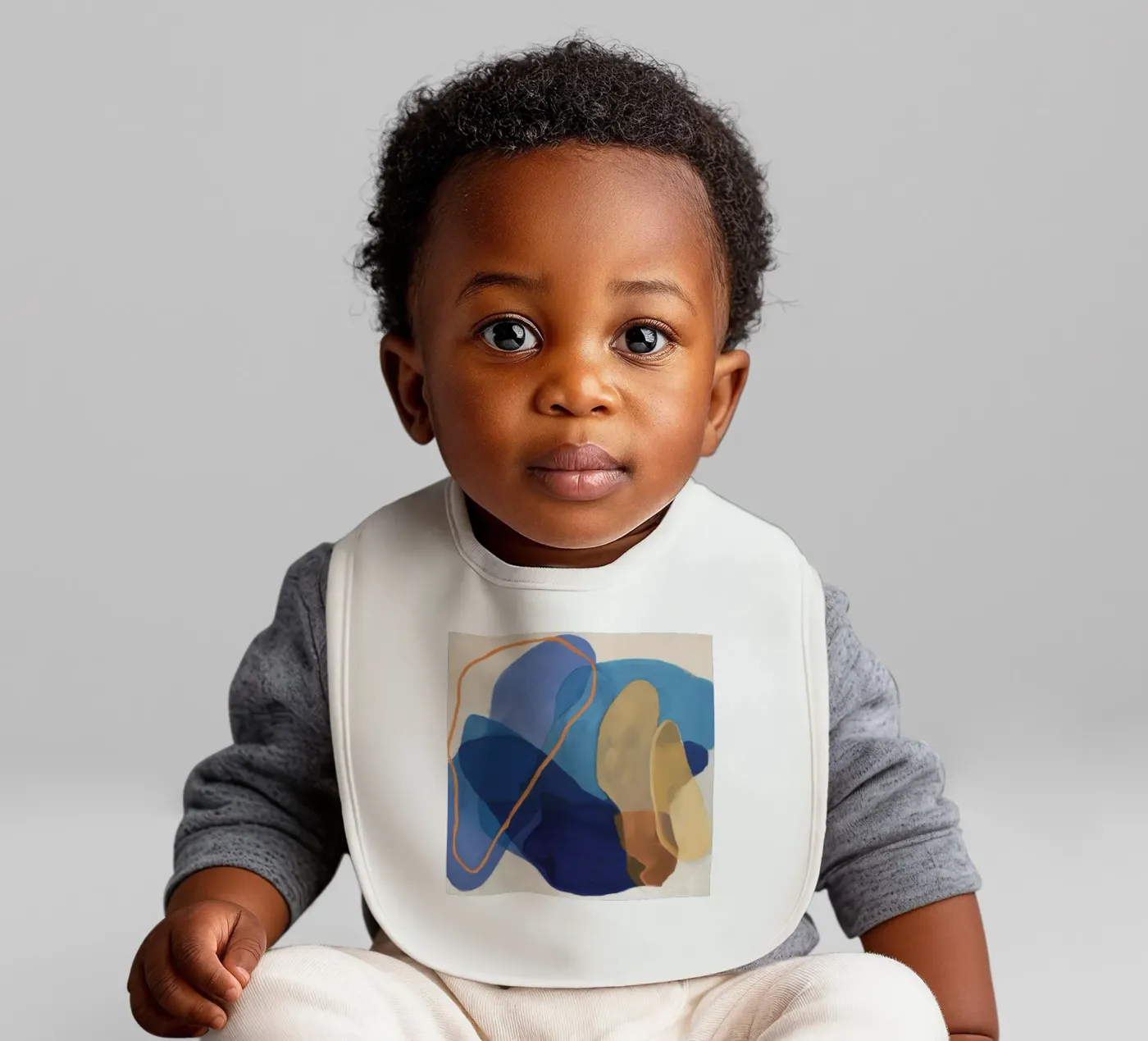 Oker Cijfer Vet baby slabbetje van Vivid Reverie