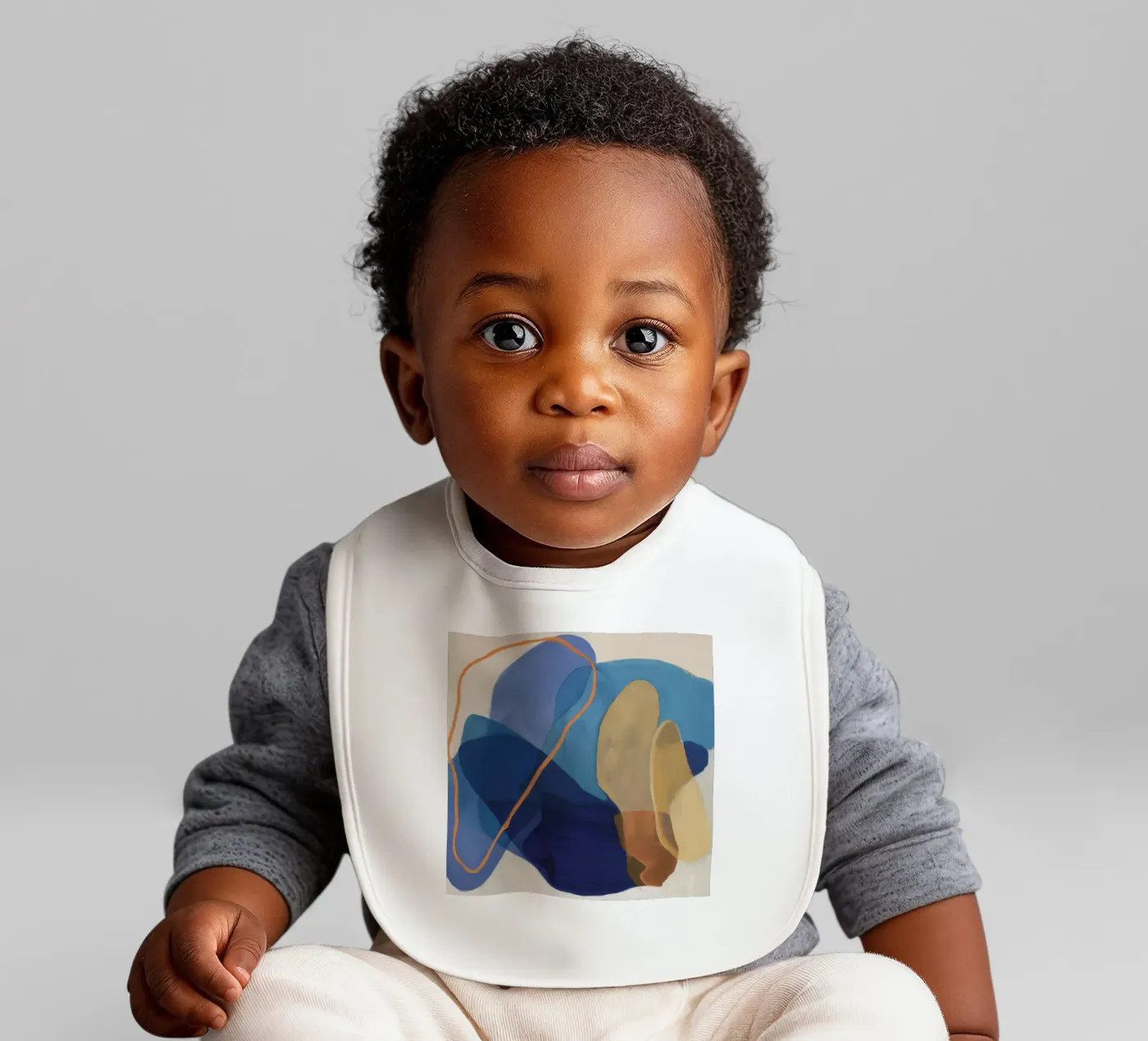 Oker Cijfer Vet baby slabbetje van Vivid Reverie