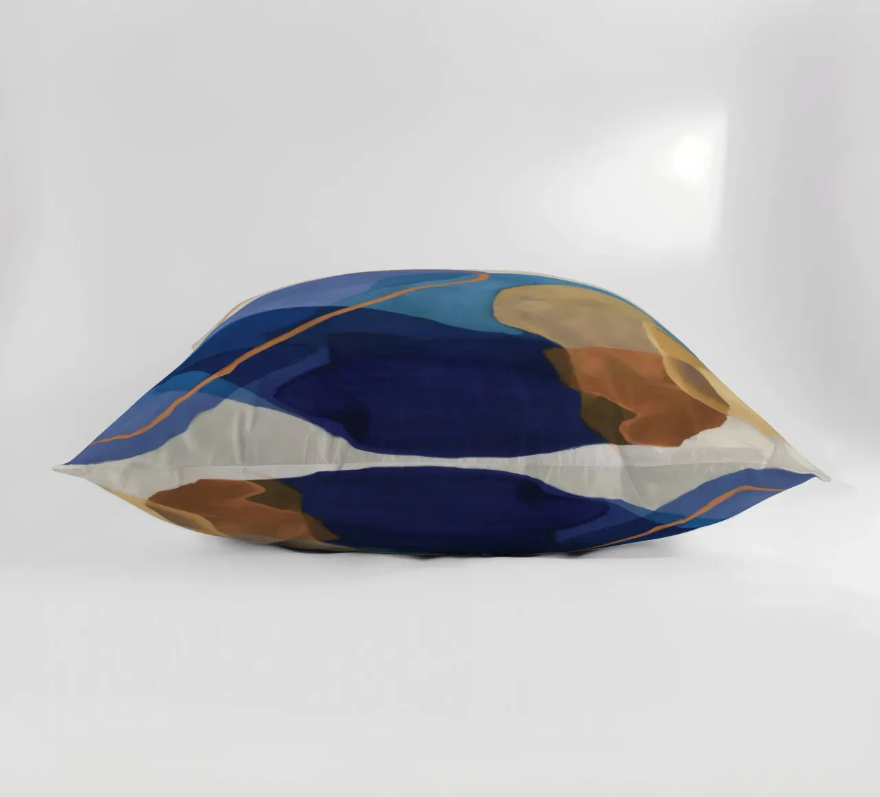 Ochre Cipher Bold decorative cushion by Vivid Reverie