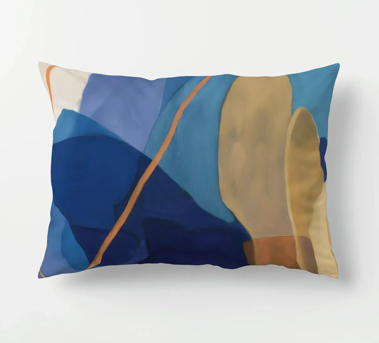 Ochre Cipher Bold decorative cushion by Vivid Reverie
