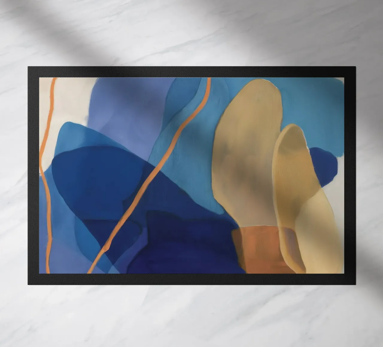 Ochre Cipher Bold doormat by Vivid Reverie