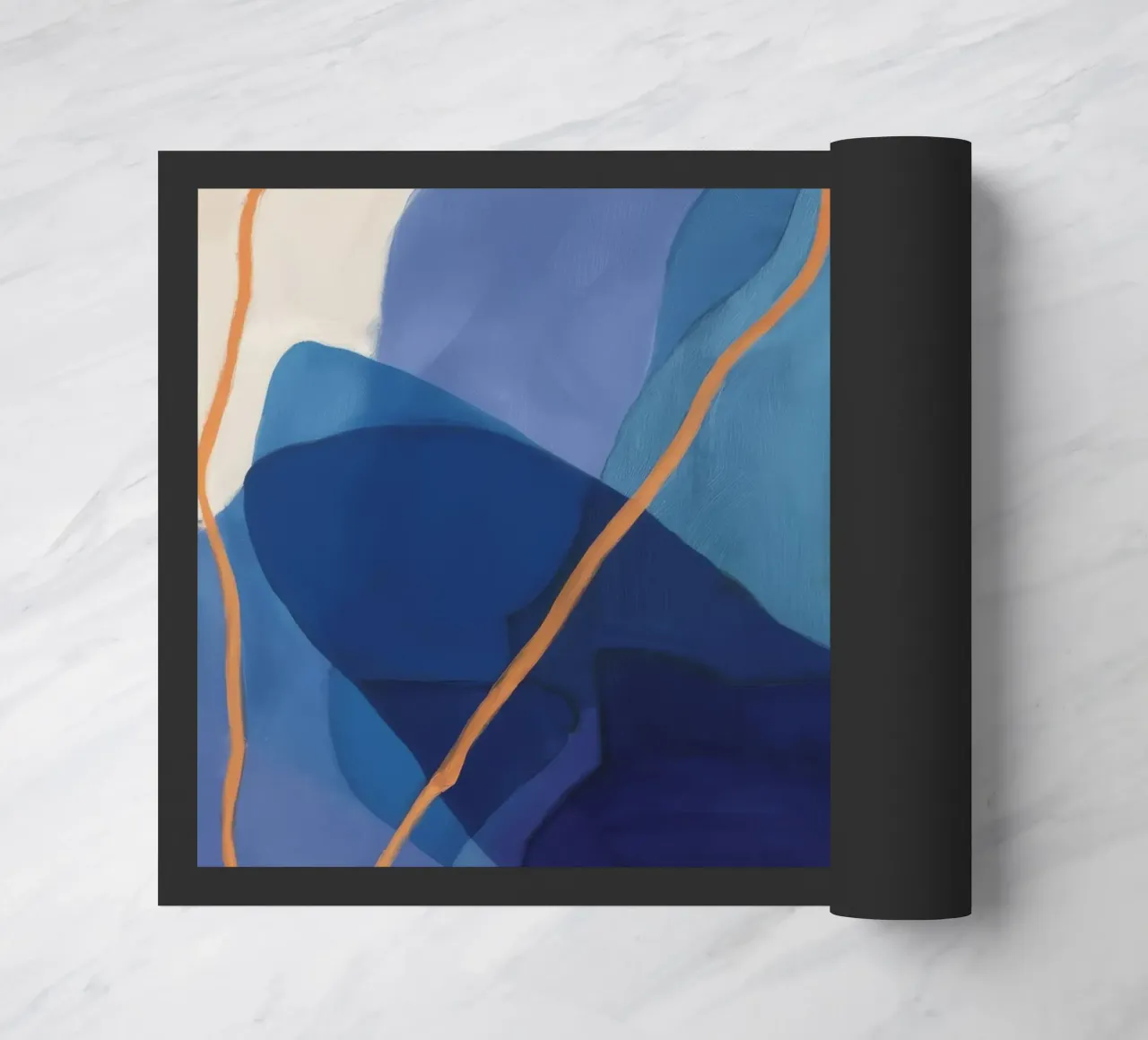 Ochre Cipher Bold doormat by Vivid Reverie