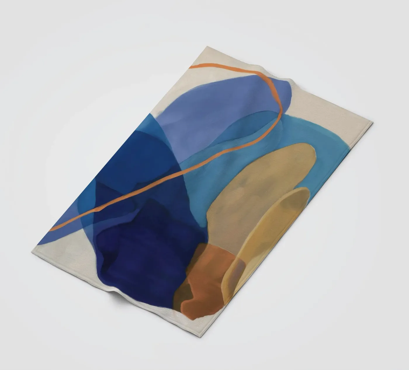 Ocker Chiffre Bold Fleecedecke von Vivid Reverie