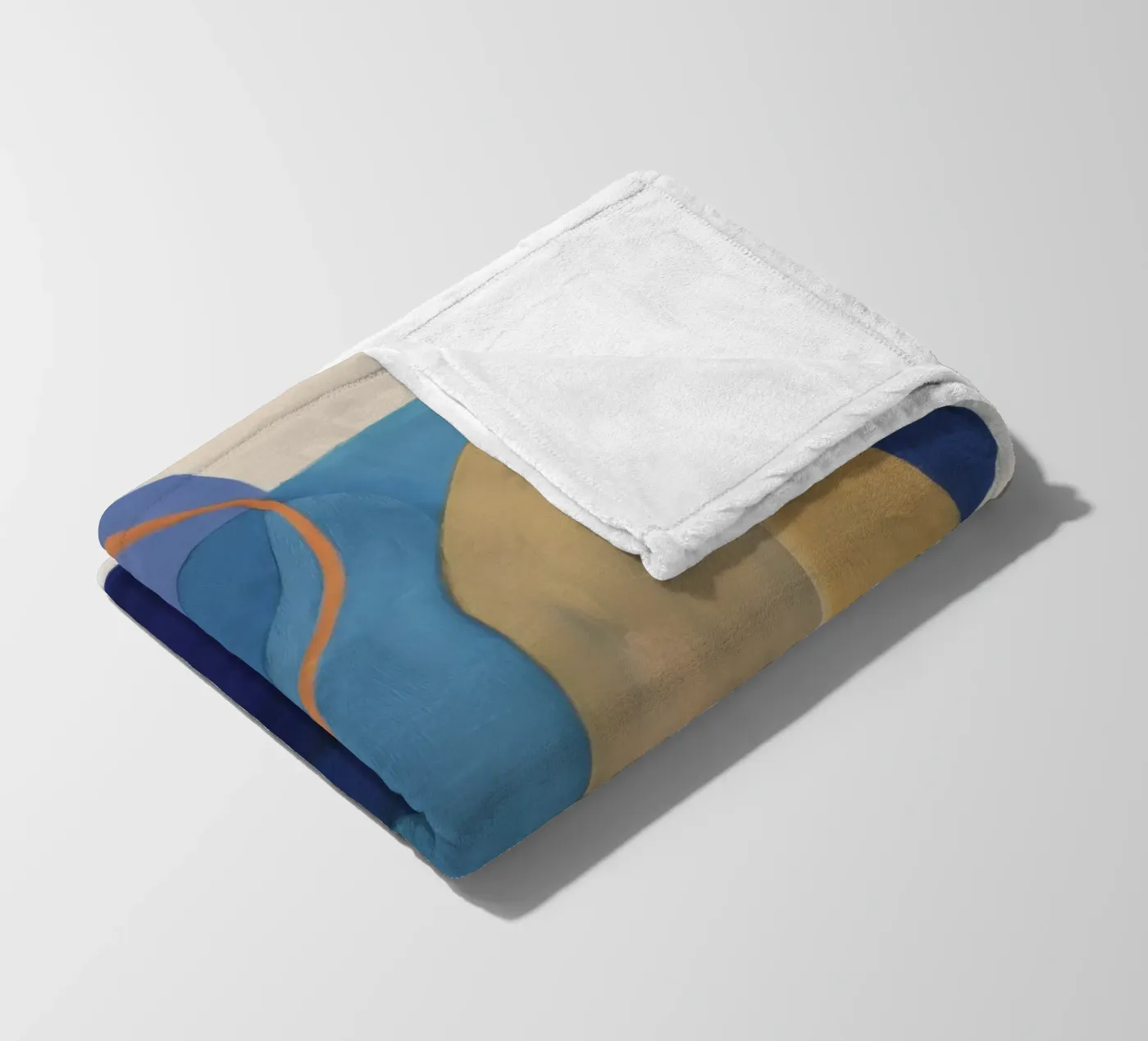 Ocker Chiffre Bold Fleecedecke von Vivid Reverie