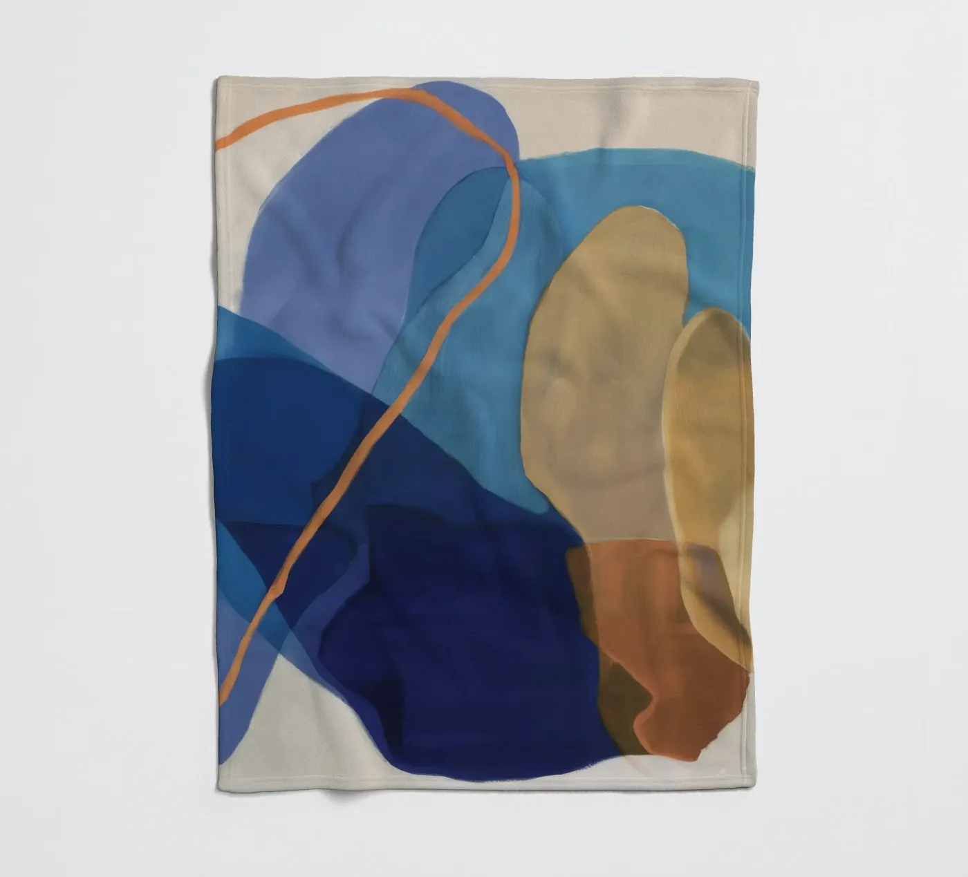 Ocker Chiffre Bold Fleecedecke von Vivid Reverie