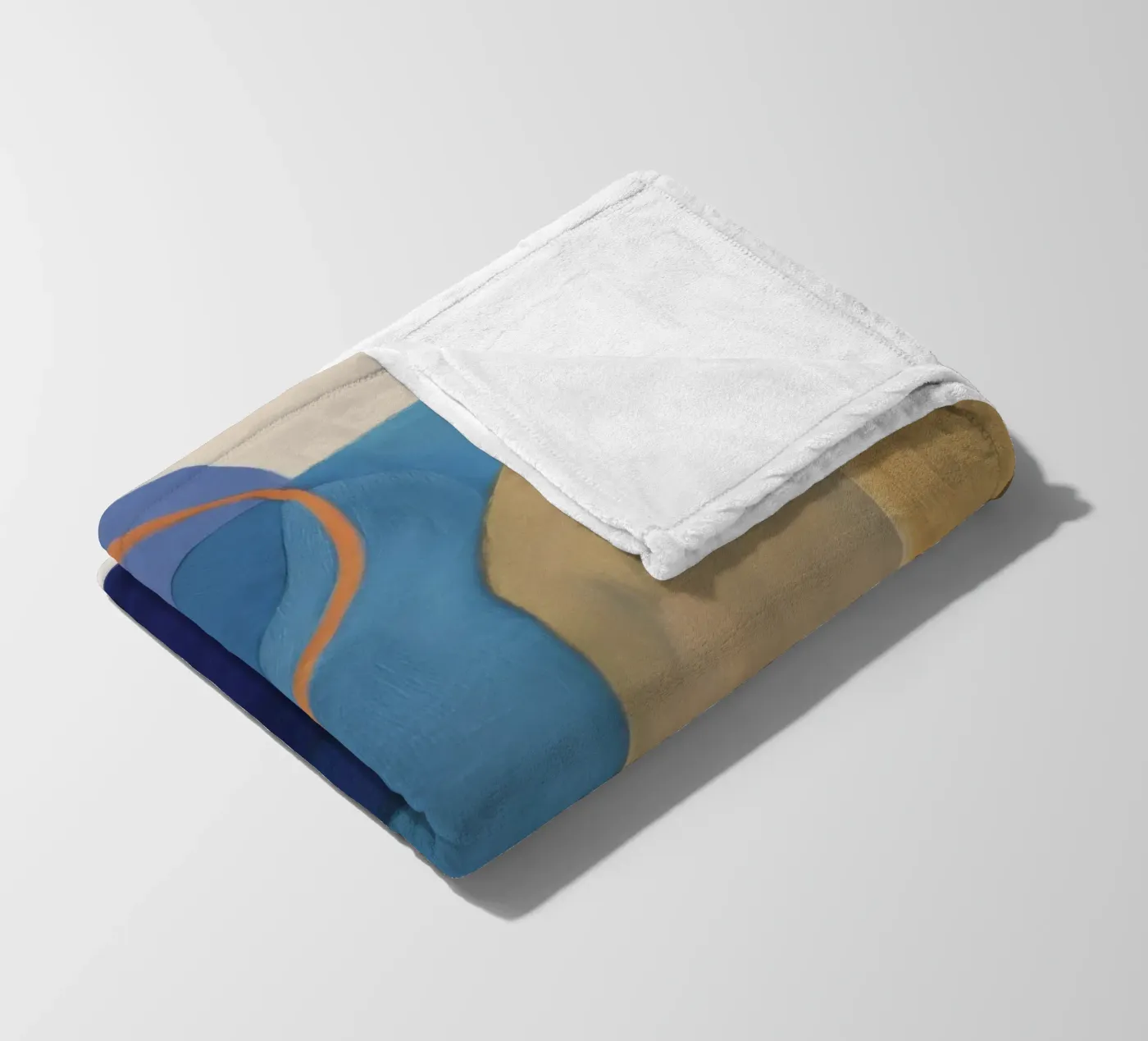 Ocker Chiffre Bold Fleecedecke von Vivid Reverie