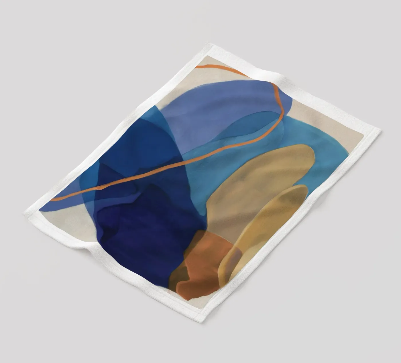 Ocker Chiffre Bold Fleecedecke von Vivid Reverie