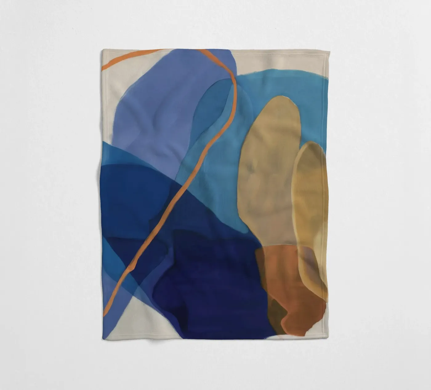 Ocker Chiffre Bold Fleecedecke von Vivid Reverie