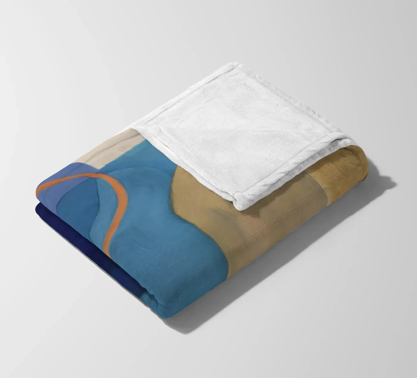 Ocker Chiffre Bold Fleecedecke von Vivid Reverie