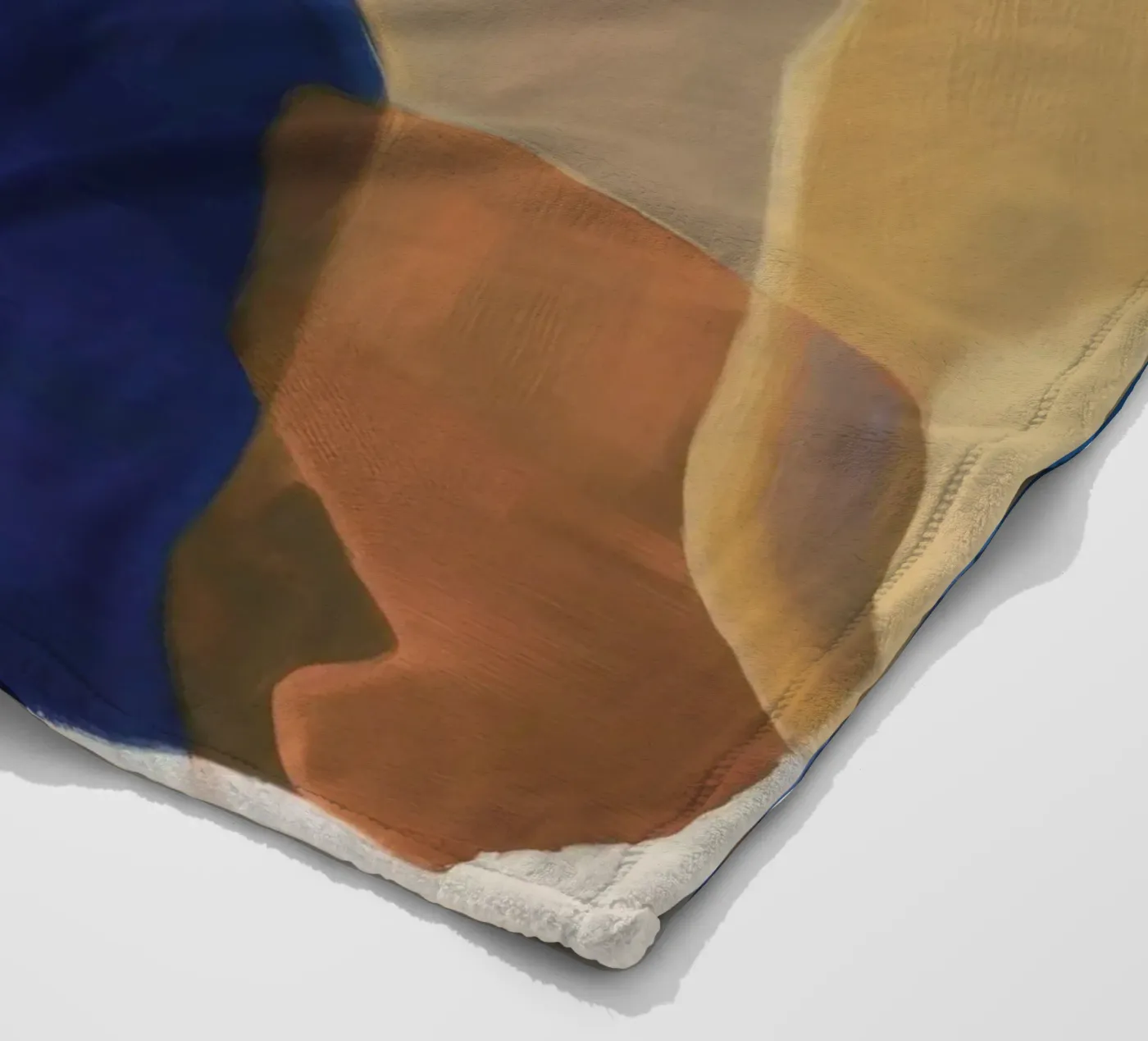 Ocker Chiffre Bold Fleecedecke von Vivid Reverie