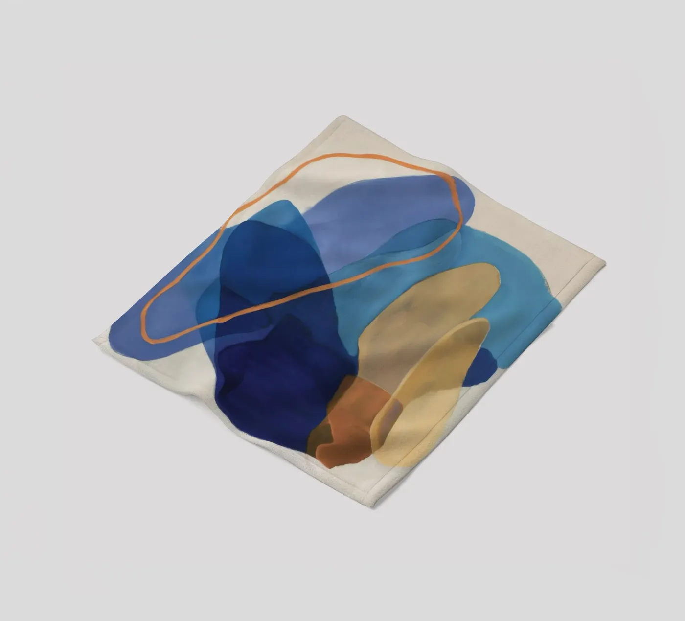 Ocker Chiffre Bold Fleecedecke von Vivid Reverie