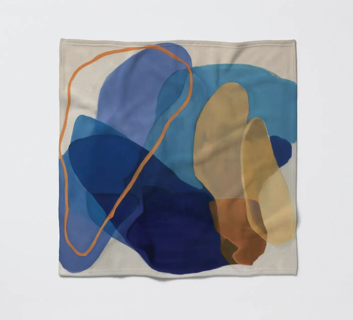 Ocker Chiffre Bold Fleecedecke von Vivid Reverie