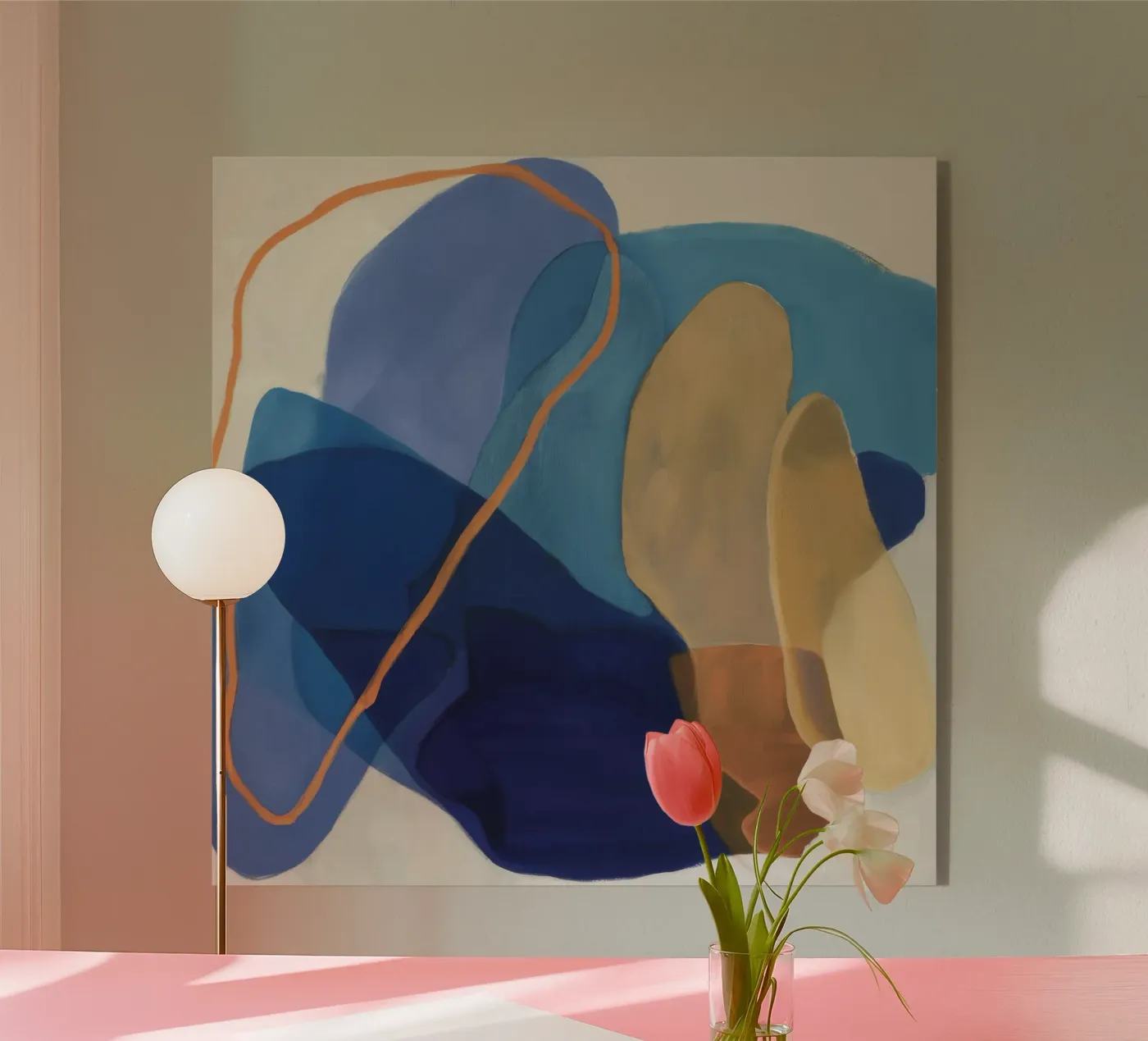 Ocker Chiffre Bold Acryl-Glas von Vivid Reverie