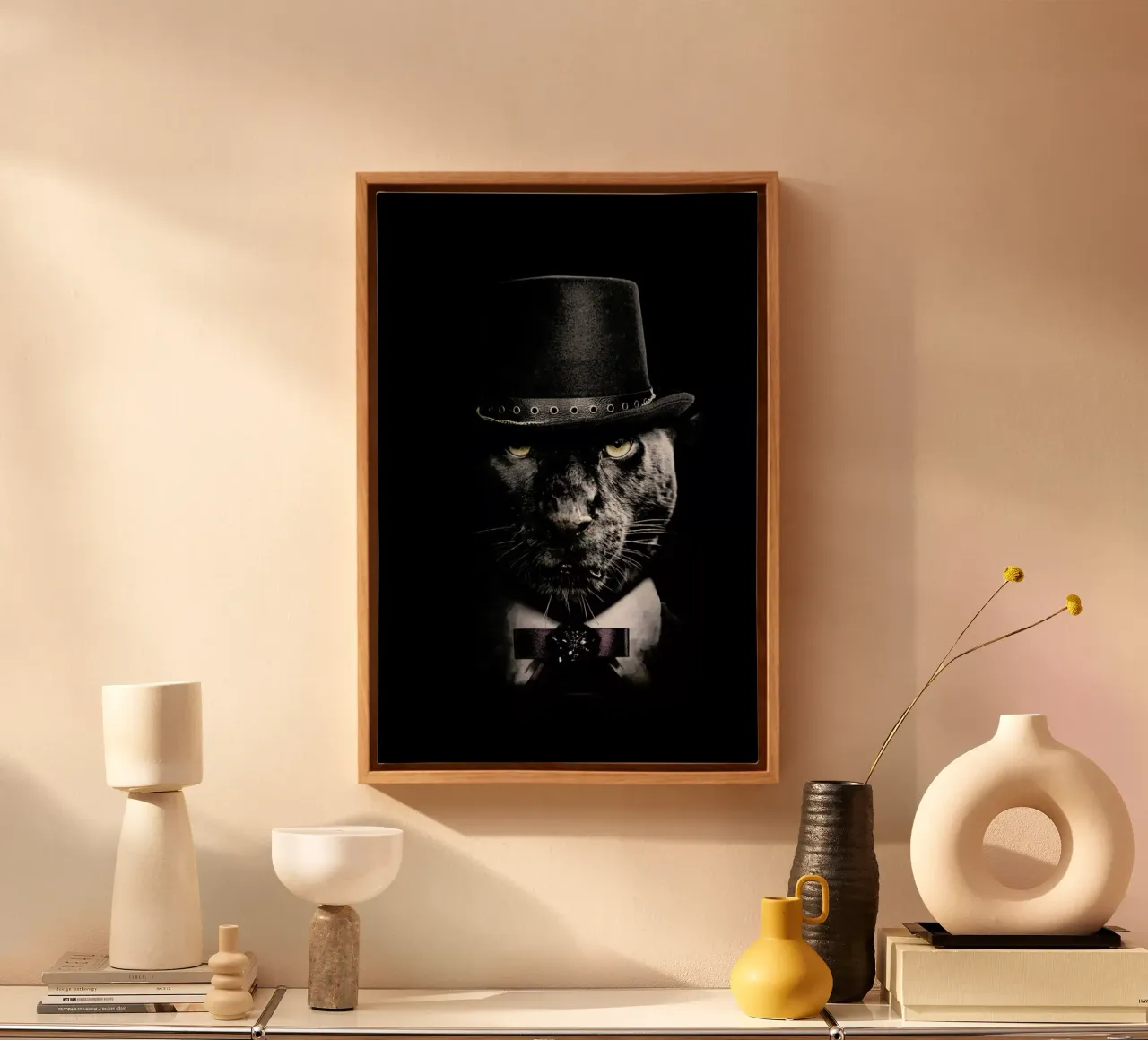 Classy Panther canvas by Wouter Rikken