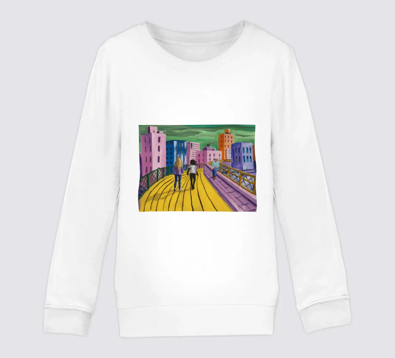 Viaggio dei camminatori sul ponte felpa bambino da Silk Palette