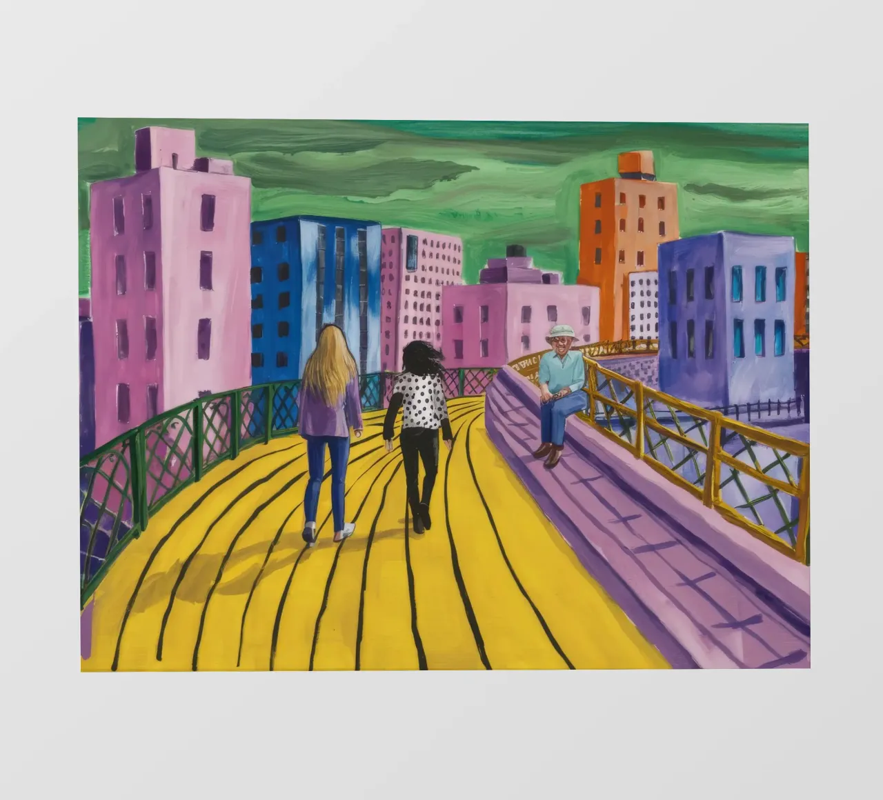 Viaggio dei camminatori sul ponte pellicola backlit da Silk Palette