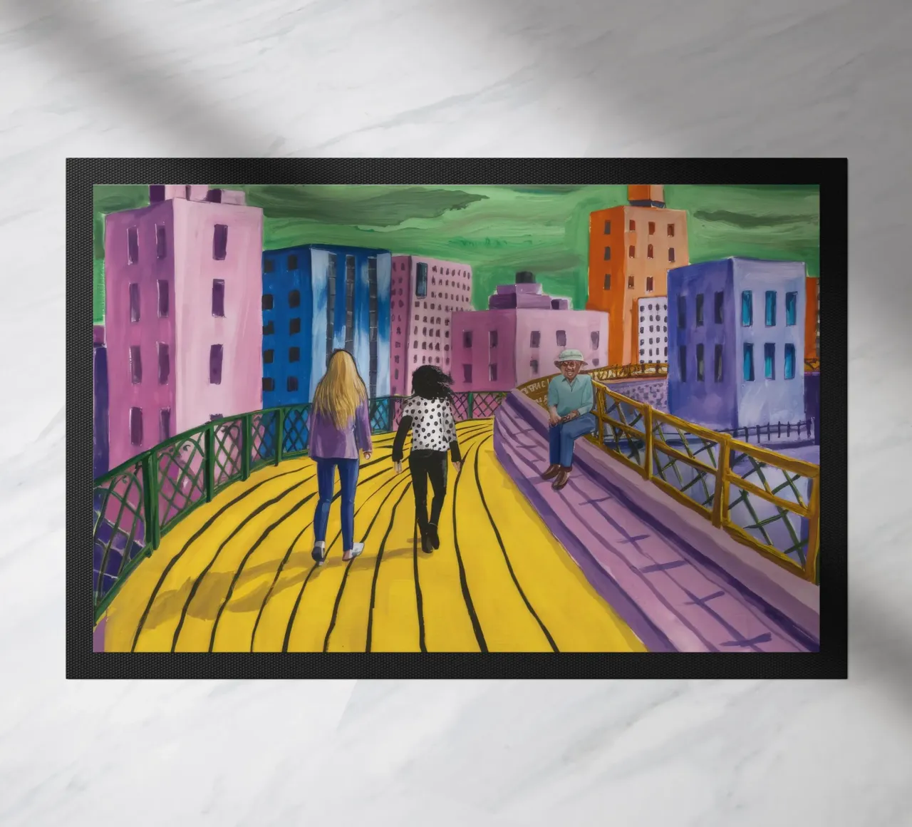 Viaggio dei camminatori sul ponte zerbino da Silk Palette