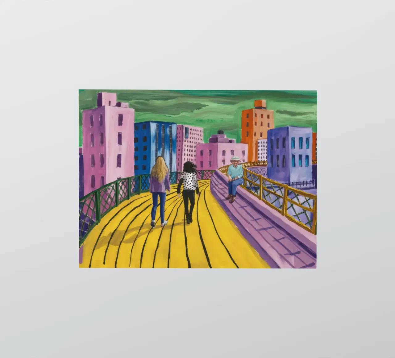 Viaggio dei camminatori sul ponte adesivo da Silk Palette