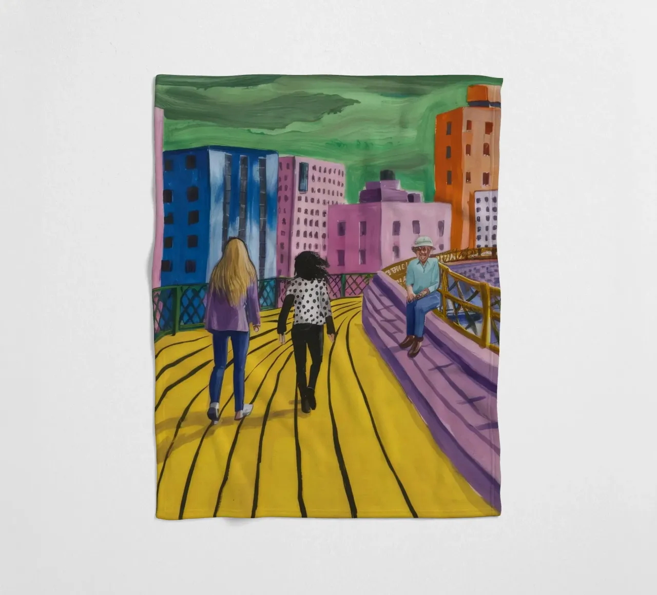 Viaggio dei camminatori sul ponte coperta in pile da Silk Palette