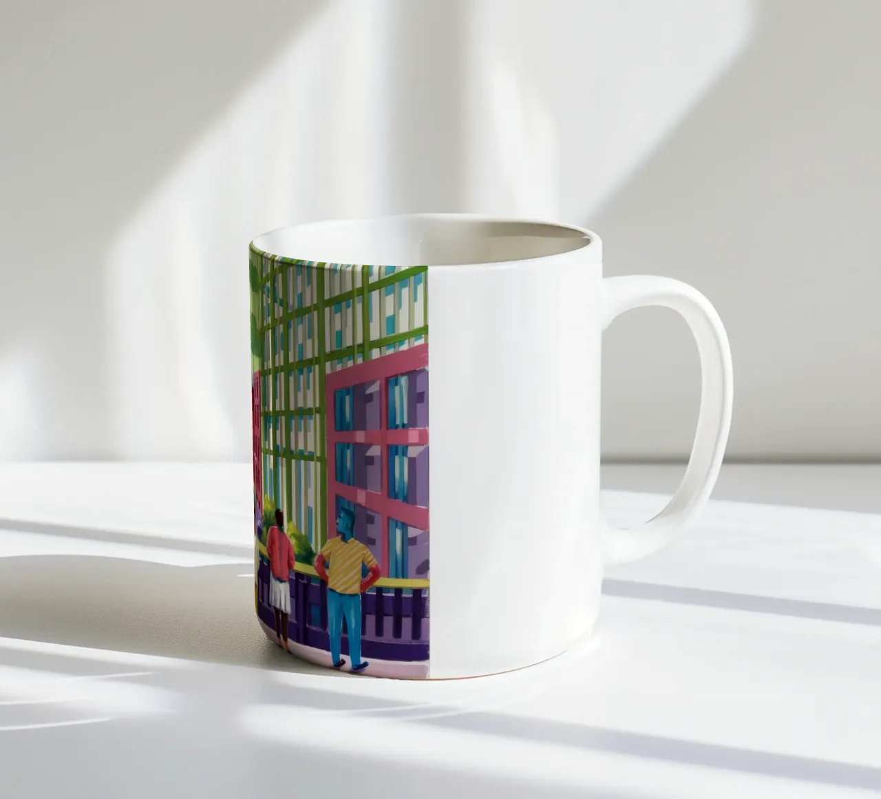 Prospettiva del centro città tazza in ceramica da Silk Palette