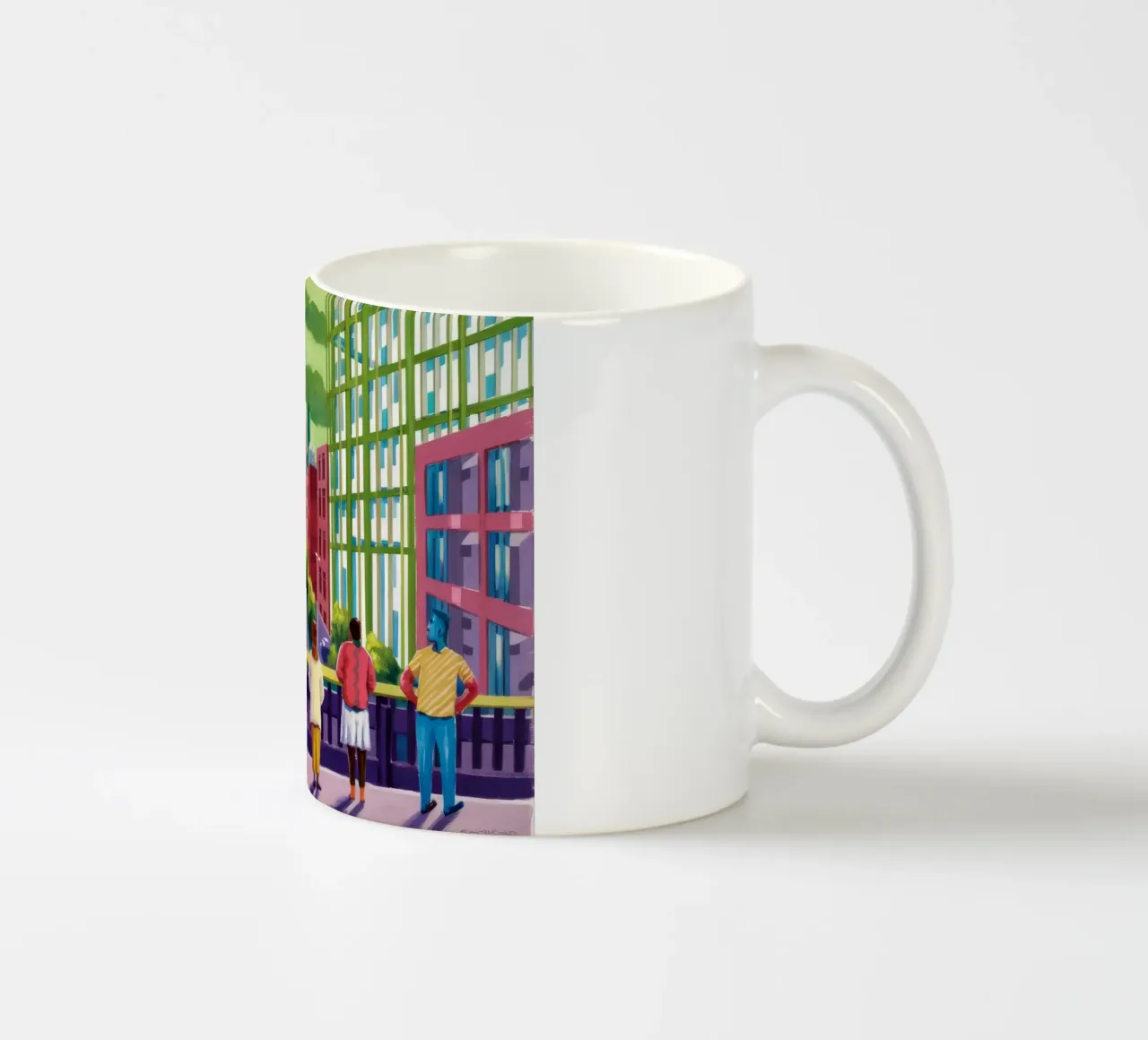 Prospettiva del centro città tazza in ceramica da Silk Palette