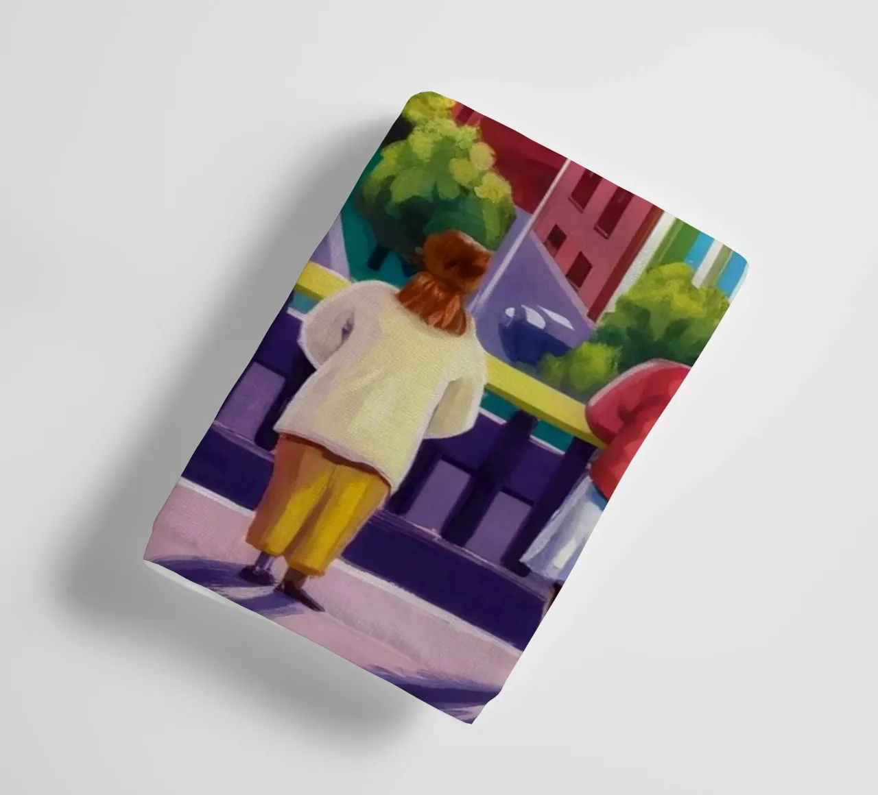 Prospettiva del centro città asciugamano da bagno da Silk Palette