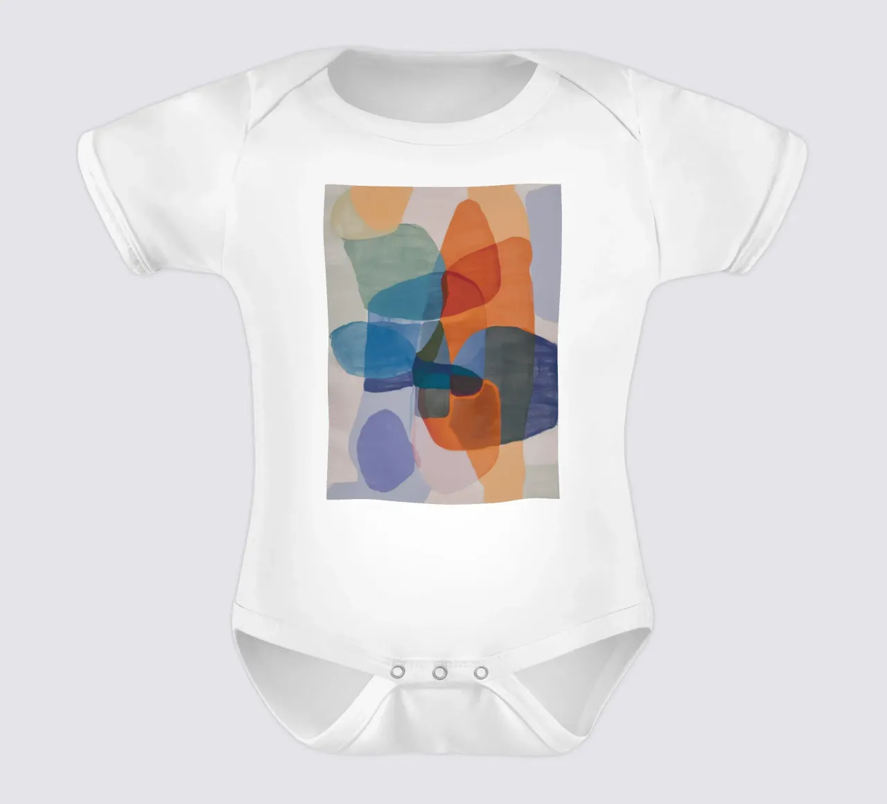 Citrus Teal Strata babyrompertje korte mouwen van Vivid Reverie