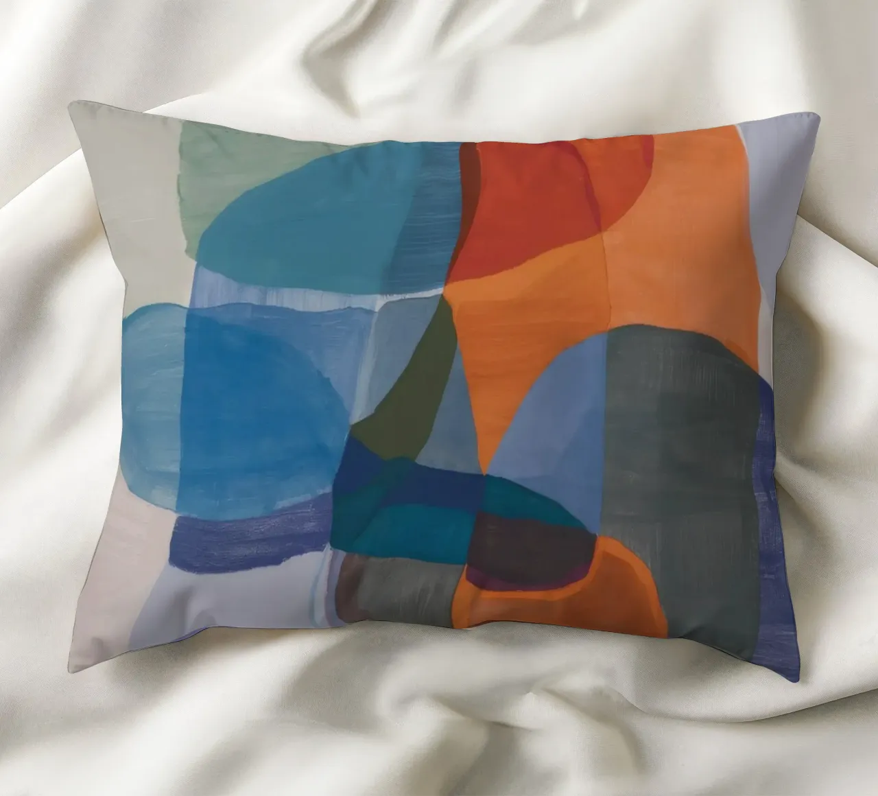 Citrus Teal Strata cuscino da Vivid Reverie
