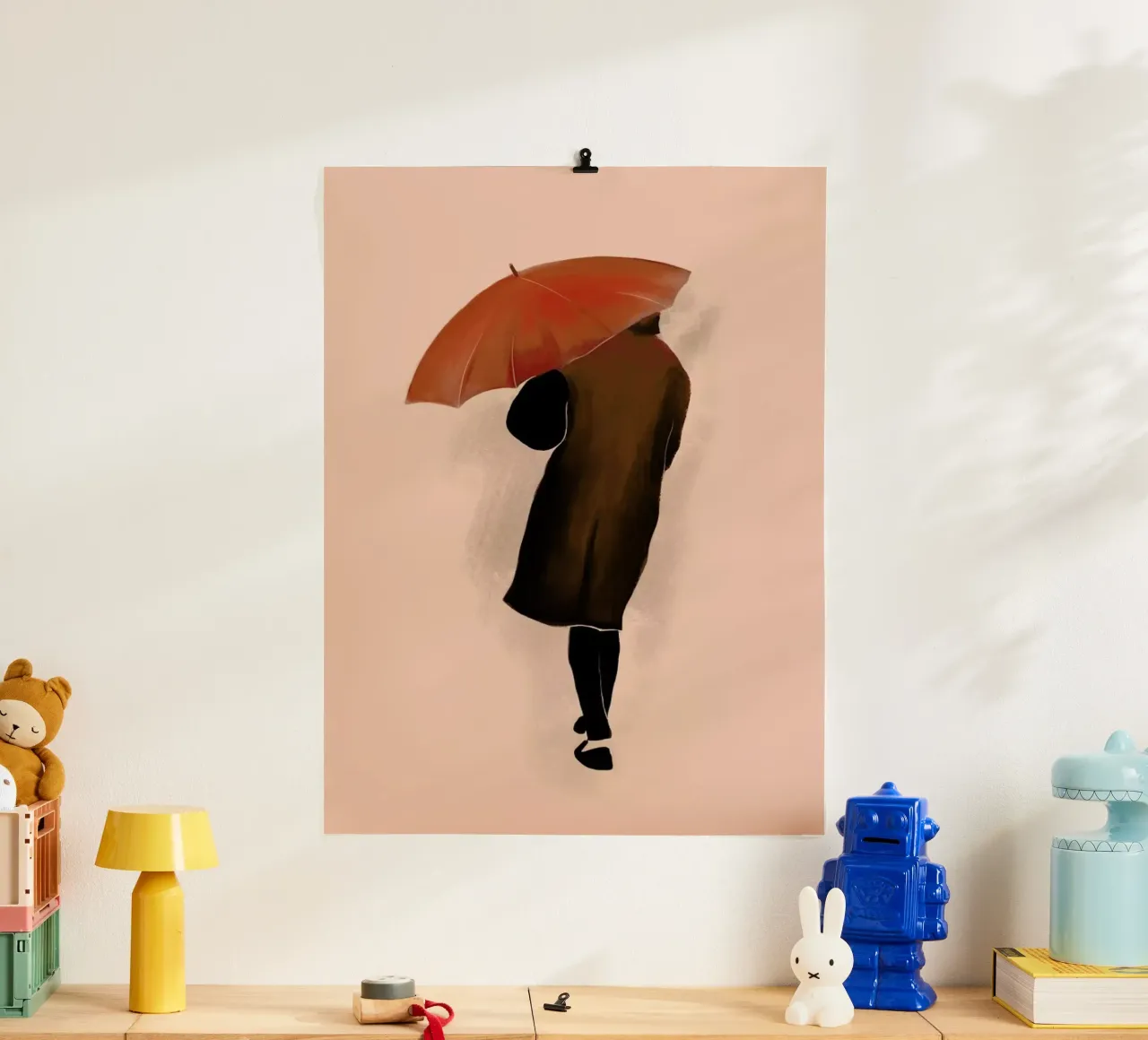 Rainy Afternoon poster con telaio in plastica da XOXO Arte