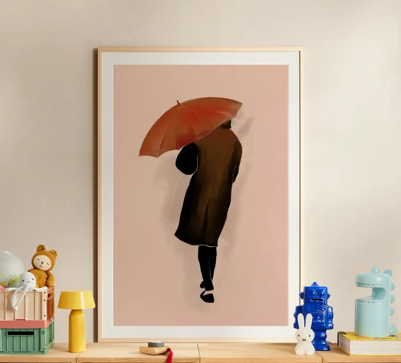 Rainy Afternoon poster con telaio in plastica da XOXO Arte