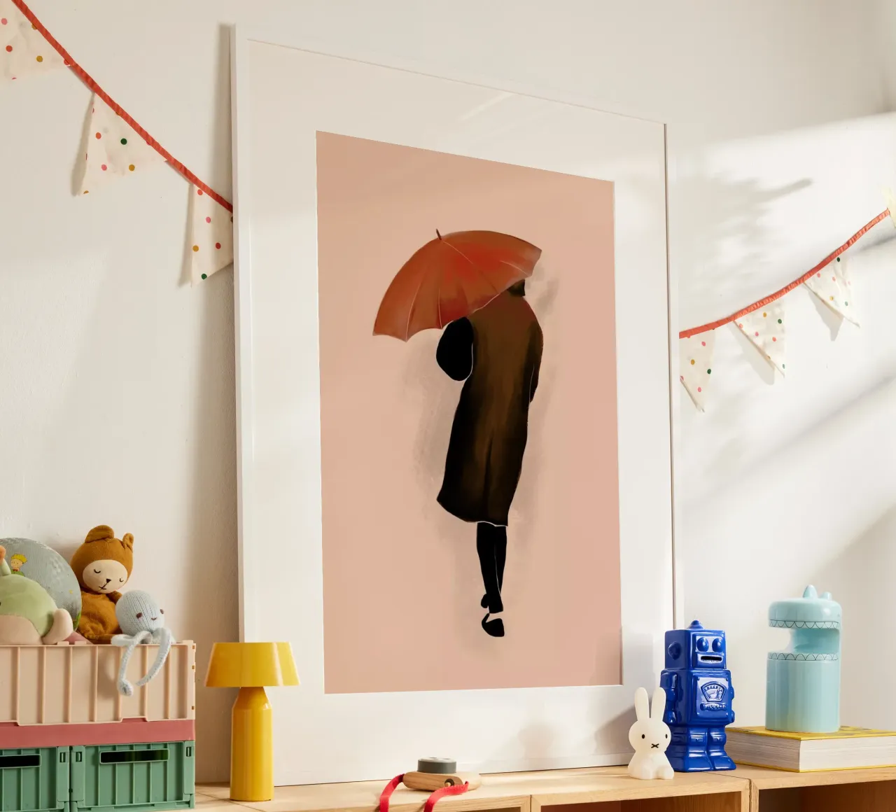 Rainy Afternoon poster con telaio in plastica da XOXO Arte