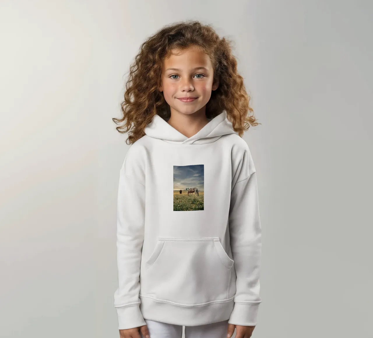 pascolo recintato felpa bambino con cappuccio da Horsire