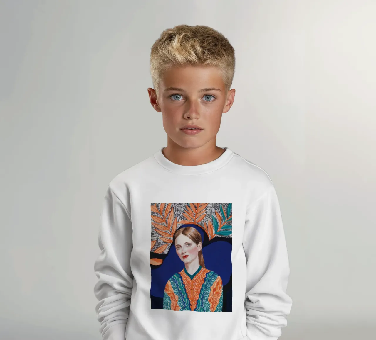 Karminroter Spulenkontrast Kinder Sweatshirt von Vivid Reverie