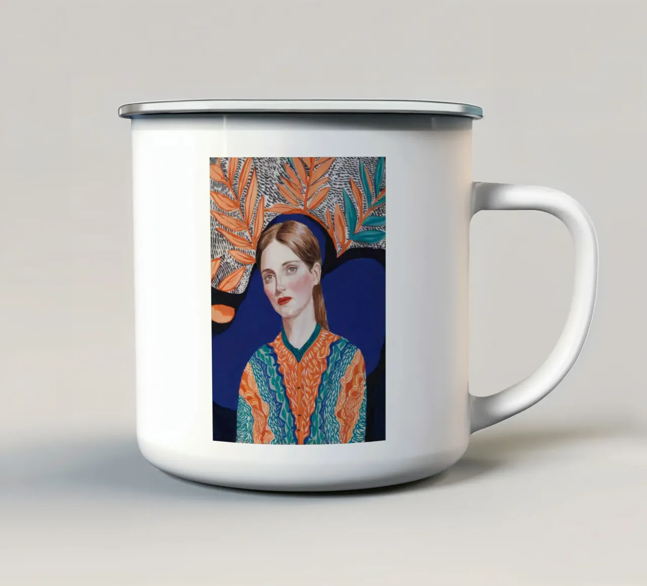 Contrasto della bobina cremisi tazza in smalto da Vivid Reverie