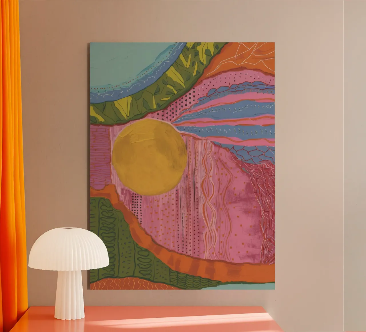 Rituale della tessitura all'alba alluminio dibond da Vivid Reverie