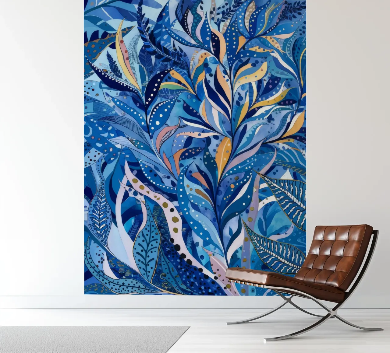 Azure Leaf Labyrinth photo wallpaper by Vivid Reverie