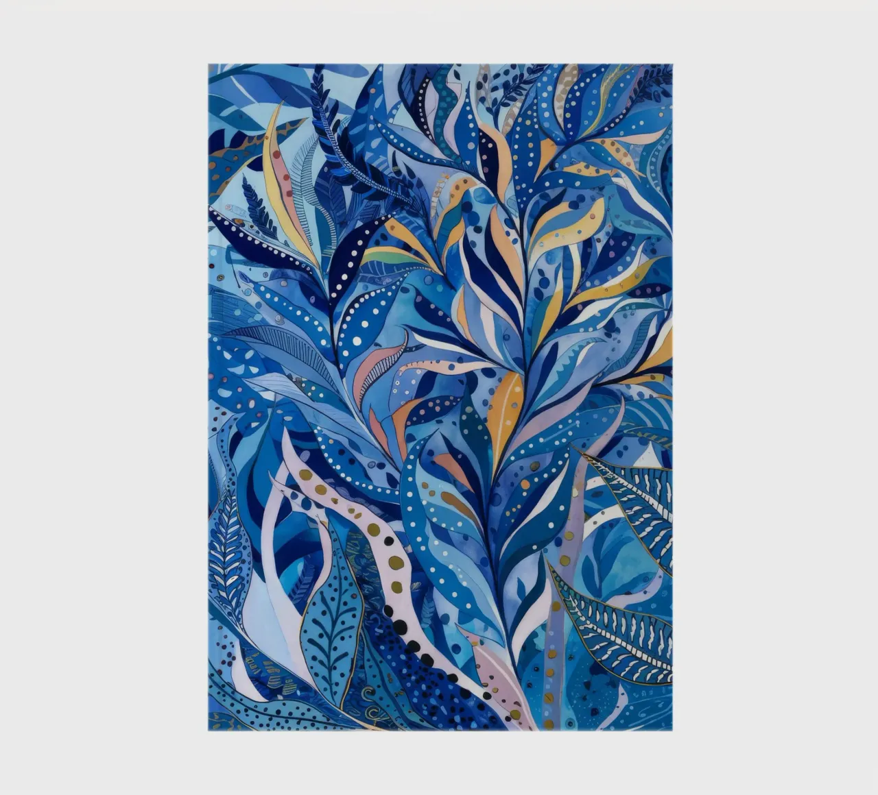 Azure Leaf Labyrinth notebook by Vivid Reverie