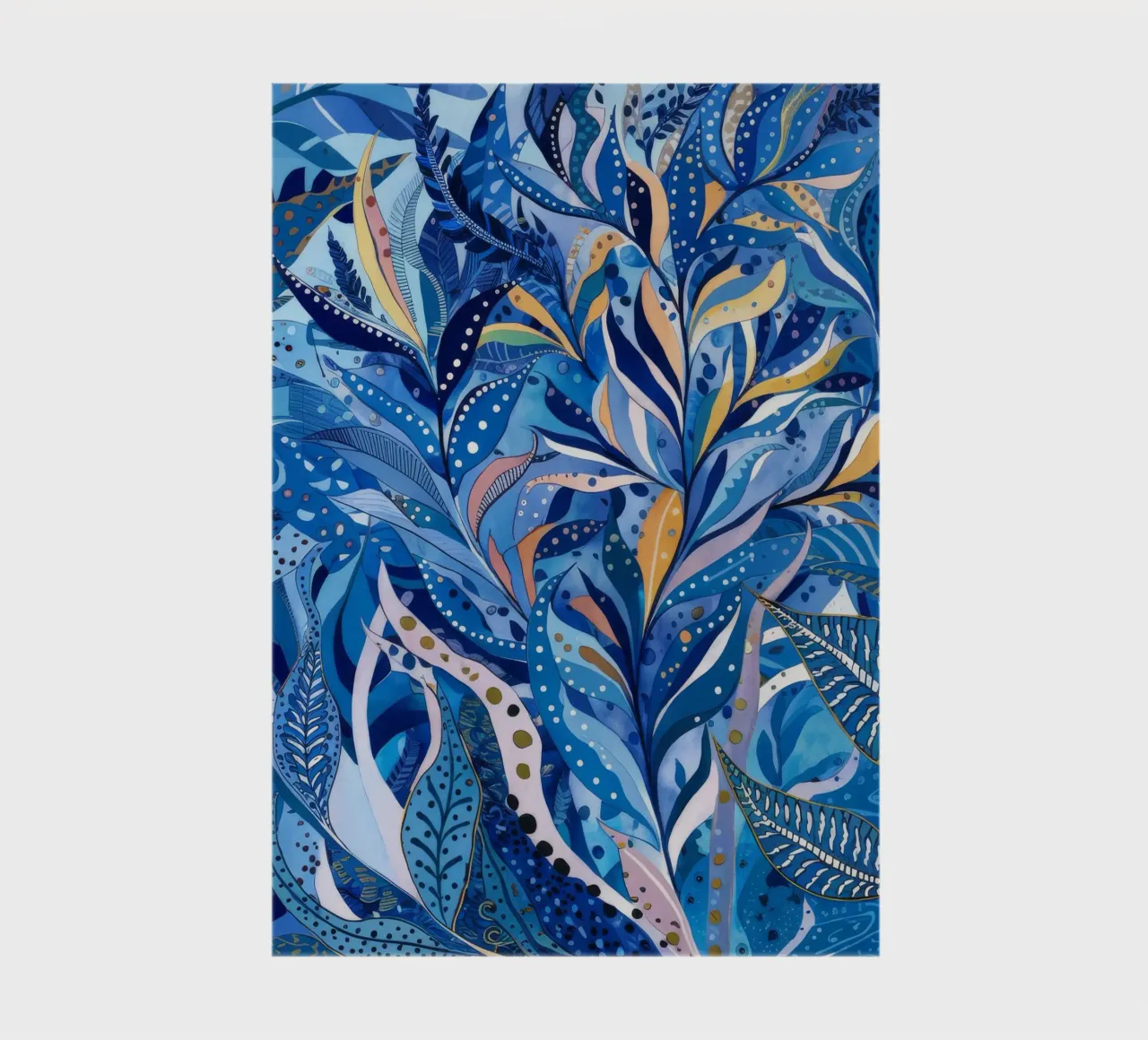 Azure Leaf Labyrinth notebook by Vivid Reverie