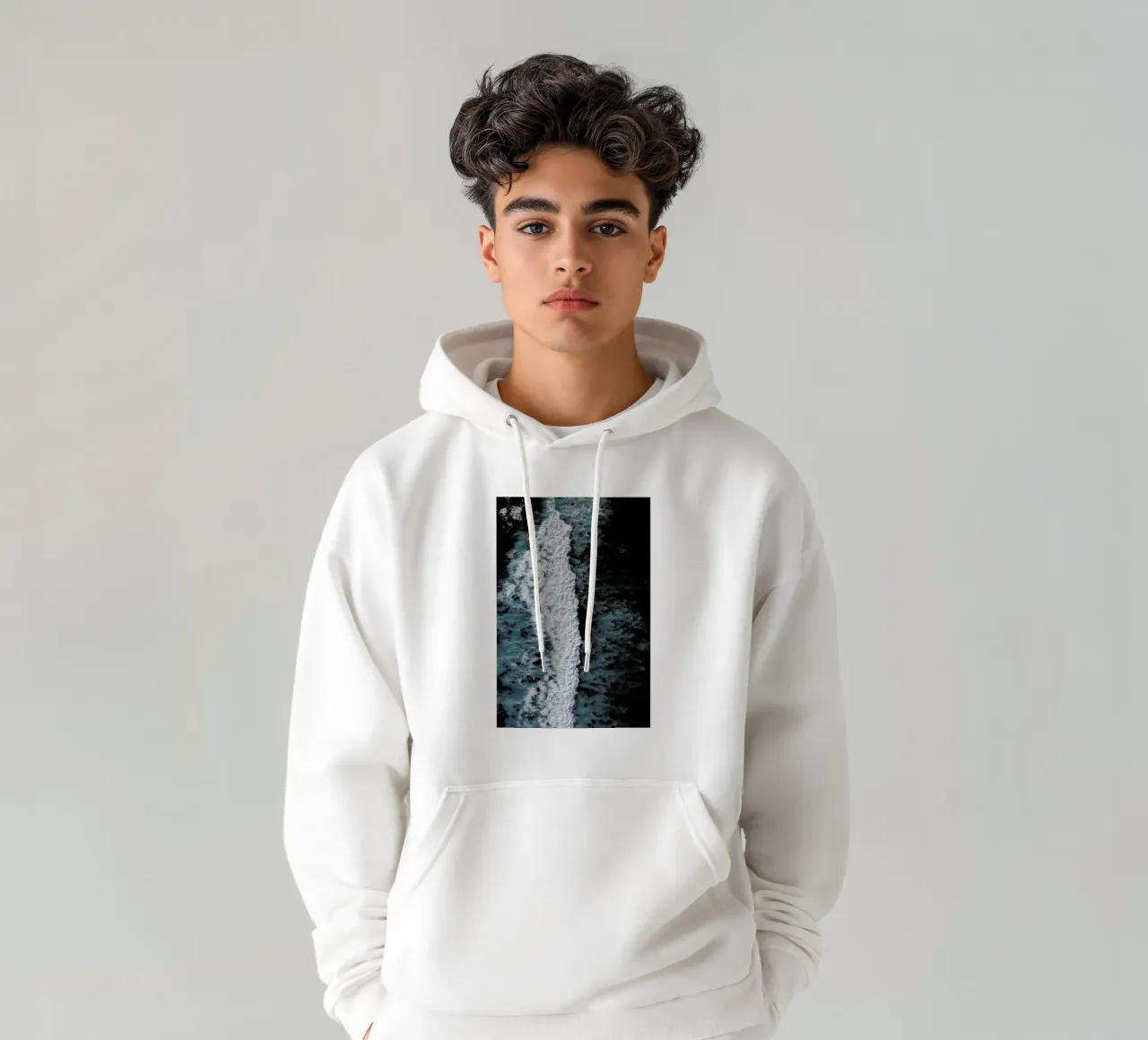 Calming Waves & Deep Blue Sea felpa con cappuccio da Studio Nahili