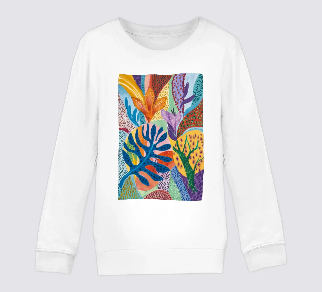 Fragment Leaf Collage kids sweatshirt by Vivid Reverie