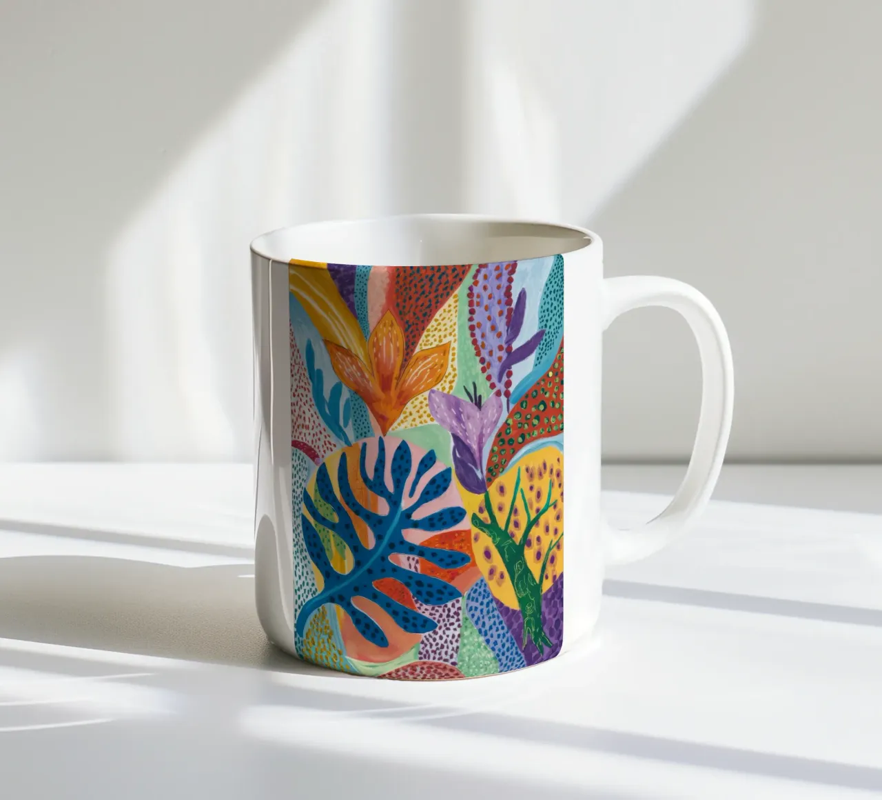 Frammento di collage di foglie tazza in ceramica da Vivid Reverie