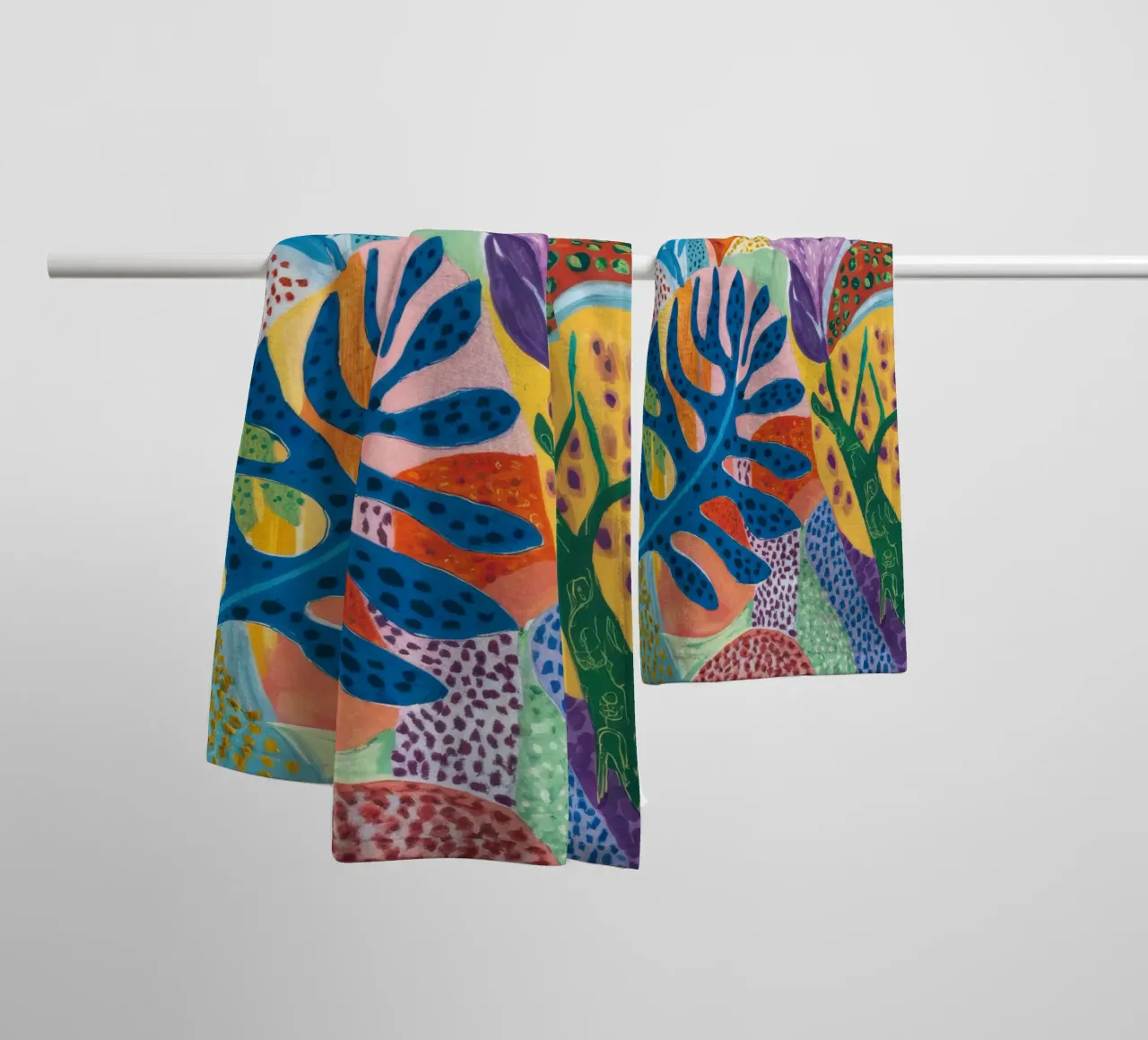 Fragment Leaf Collage towel by Vivid Reverie