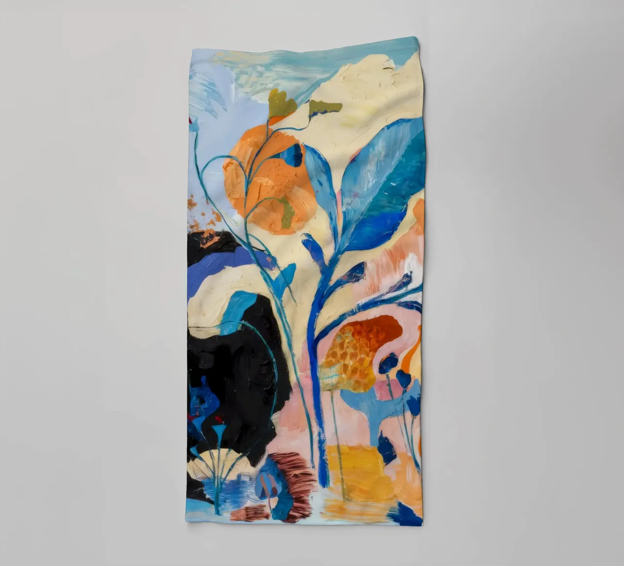 Nocturne Bloom Echo towel by Vivid Reverie