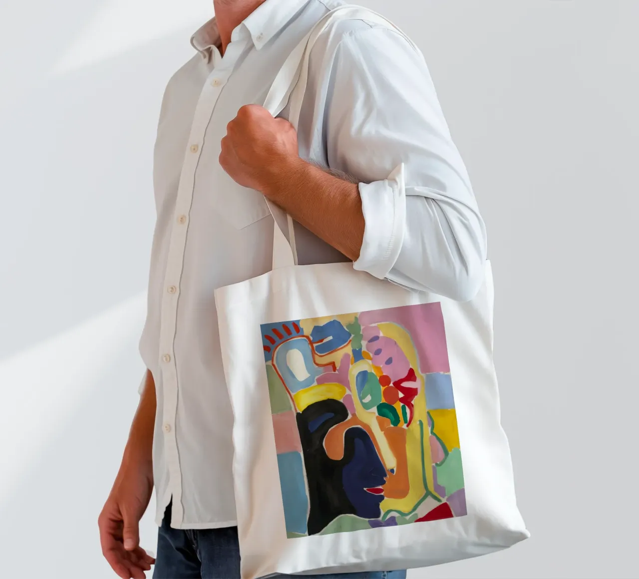 Visione cubista a croma borsa in juta da Vivid Reverie