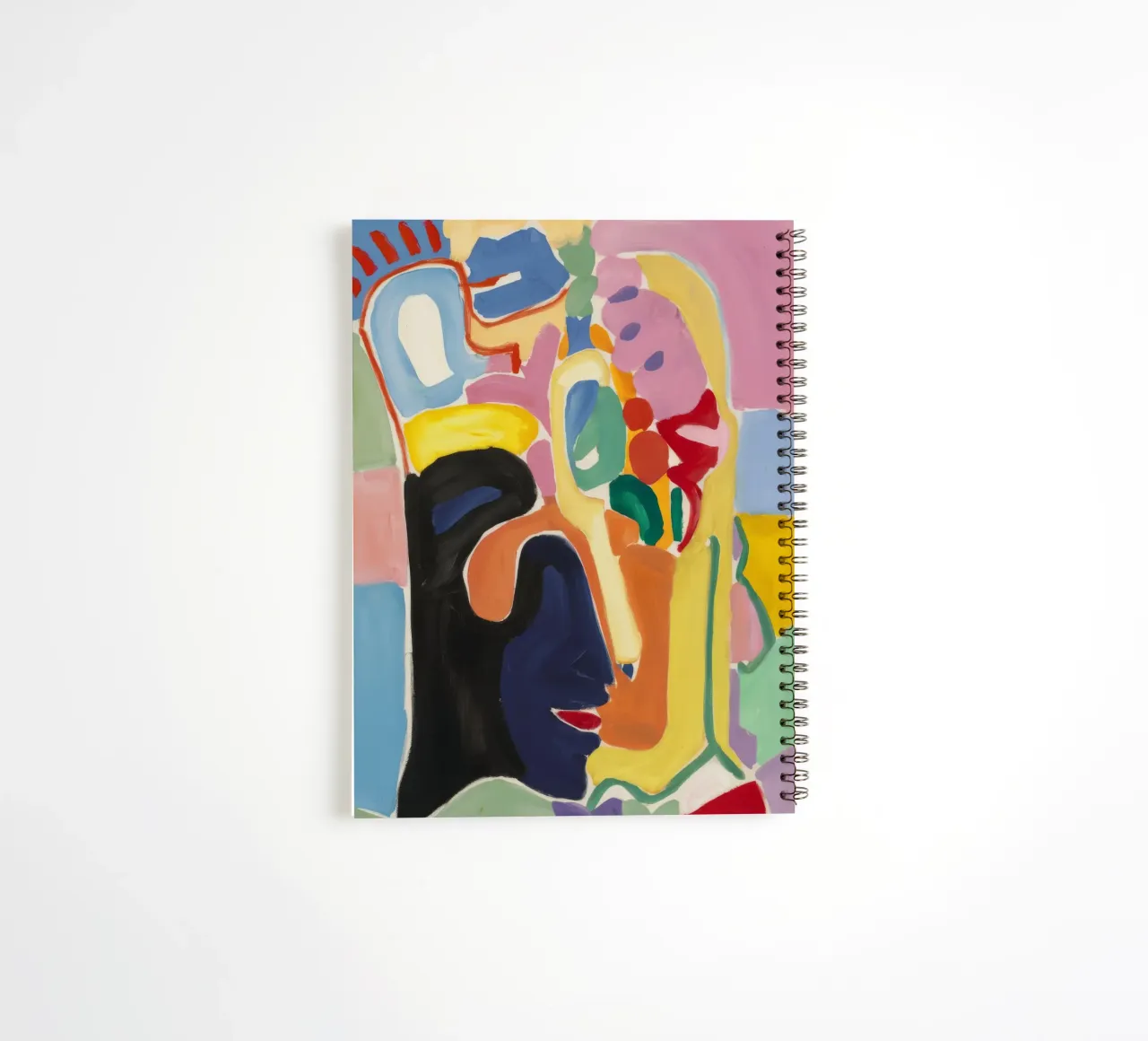 Cubist Chroma Visage spiral notebook by Vivid Reverie