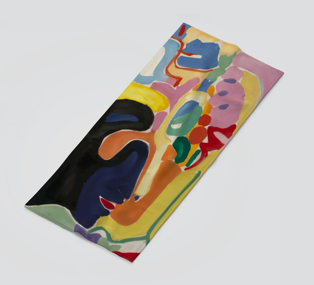 Cubist Chroma Visage beach towel by Vivid Reverie